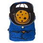 Loungefly Mochila Peluche Cookie Monster Barrio Sésamo con Monedero Extraíble, 22,86x11,43x26,67cm, Felpa y Cuero Vegano
