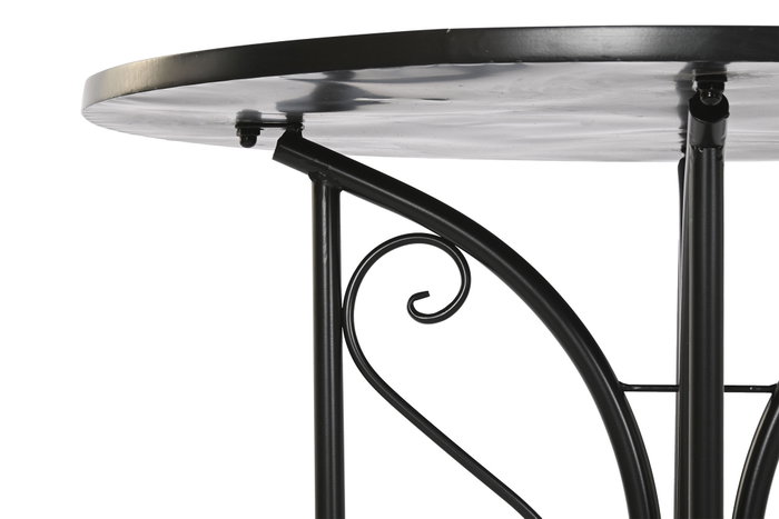 DKD Home Decor Mesa Redonda de Comedor en Metal y Cerámica Negro DKD Home Decor Mesa Redonda de Comedor en Metal y Cerámica Negro