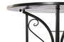 DKD Home Decor Mesa Redonda de Comedor en Metal y Cerámica Negro