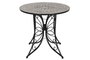 DKD Home Decor Mesa Redonda de Comedor en Metal y Cerámica Negro