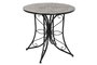 DKD Home Decor Mesa Redonda de Comedor en Metal y Cerámica Negro
