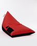 Atelier Del Sofa Puff de Jardín Grande Doble Color, Rojo y Negro, 145x90x35 cm, 100% Poliéster Impermeable, Ecológico