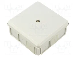 SIMET Caja de conexiones de poliestireno gris IP55 90x90x37mm