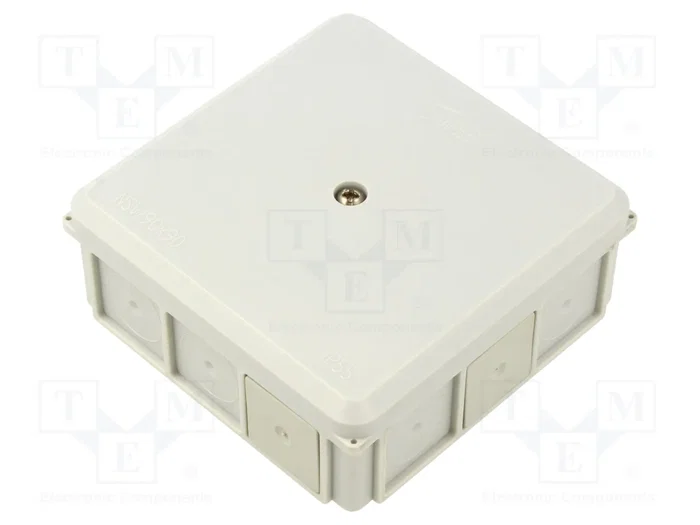SIMET Caja de conexiones de poliestireno gris IP55 90x90x37mm SIMET Caja de conexiones de poliestireno gris IP55 90x90x37mm