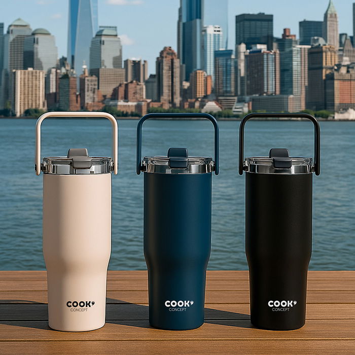 Cook Concept Mug Térmico 900 Ml Modelo New York Con Asa Colores Surtidos