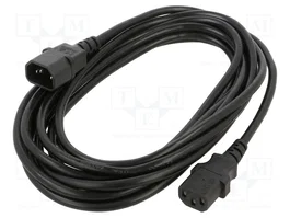 GEMBIRD Cable de alimentación H05VV-F 3x1mm2 IEC C13 a IEC C14 5m