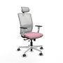 PIQUERAS Y CRESPO Silla de oficina Haches Rosa y Blanco