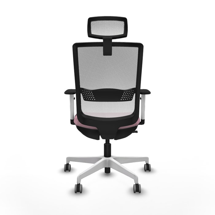 PIQUERAS Y CRESPO Silla de oficina Haches Rosa y Blanco
