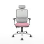 PIQUERAS Y CRESPO Silla de oficina Haches Rosa y Blanco