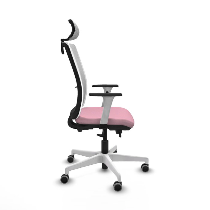 PIQUERAS Y CRESPO Silla de oficina Haches Rosa y Blanco