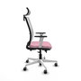 PIQUERAS Y CRESPO Silla de oficina Haches Rosa y Blanco