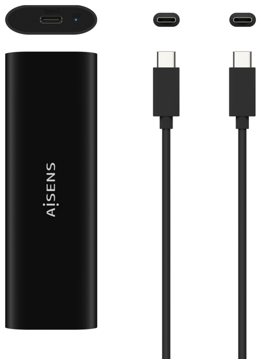 Aisens ASM2-014B Caja Externa M.2 SATA/NVMe USB 3.2 Gen 2 Negro