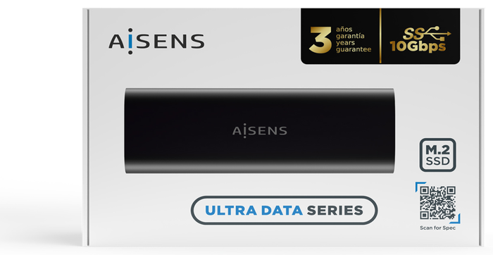 Aisens ASM2-014B Caja Externa M.2 SATA/NVMe USB 3.2 Gen 2 Negro