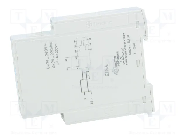 FINDER Relé de tiempo Serie 83, DPDT, 24-240V AC/DC FINDER Relé de tiempo Serie 83, DPDT, 24-240V AC/DC