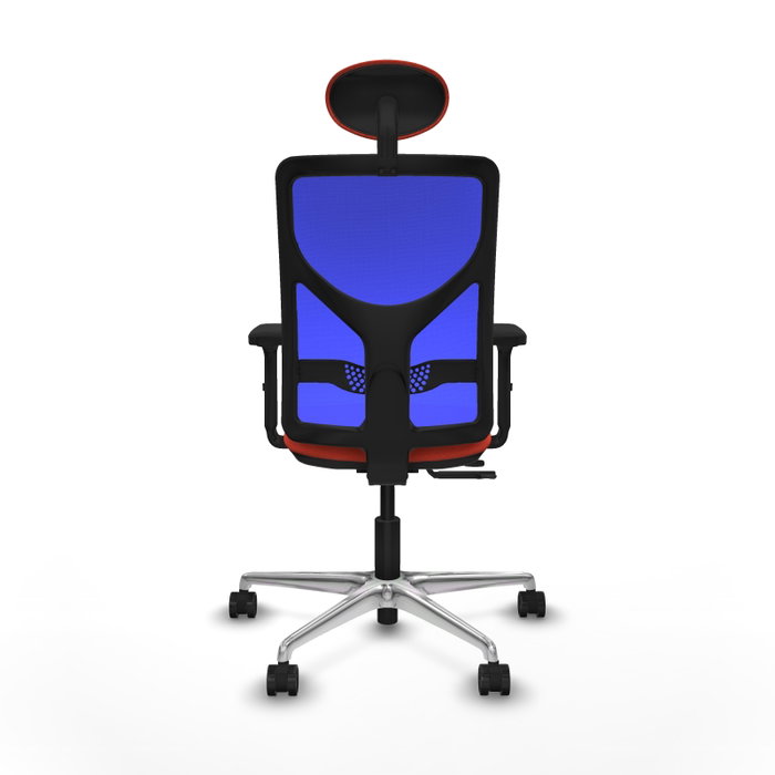 PIQUERAS Y CRESPO Silla de oficina Motilla con mecanismo Sincro/Traslack Naranja y Azul