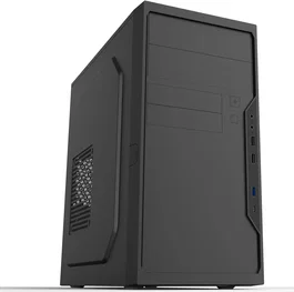 CoolBox Carcasa PC Micro Torre COO-PCM550C(1) ATX con Fuente 500W Incluida, Negro, USB-C Frontal, Compatible con Gráficas de 320mm y SSD/HDD