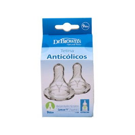 Dr. Brown's Tetina Options B/Estre Sili Redon Cere Ny +9M 2Un para Bebés +9 Meses, Silicona, Redonda, Pack 2 Unidades