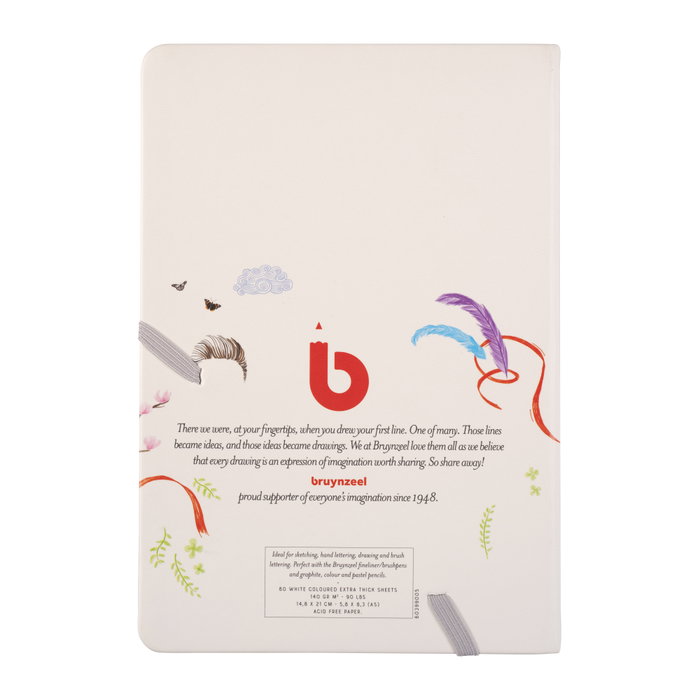 Bruynzeel Creatives Libro de bocetos/nota A5 140 g/m² 80 hojas Bruynzeel Creatives Libro de bocetos/nota A5 140 g/m² 80 hojas
