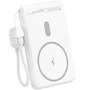 Leotec Powerbank 5000 mAh 20W Wireless Blanco con Cable USB Tipo-C