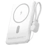 Leotec Powerbank 5000 mAh 20W Wireless Blanco con Cable USB Tipo-C