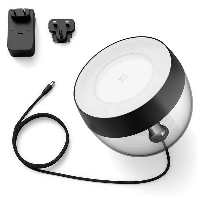 Philips Hue White & Color Ambiance Iris Lámpara de Mesa Inteligente Negro, Bluetooth/Zigbee, Luz Blanca y de Color 570lm, Compatible con Alexa, Google Assistant y Apple HomeKit