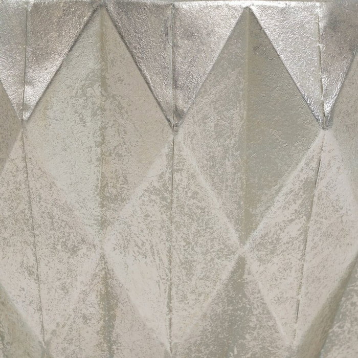 Ixia Macetero de Decoración Plata de Metal 37,50 x 37,50 x 25,50 cm