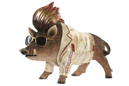 DKD Home Decor Figura Jabali Resina Multicolor 12.5 x 23.5 x 32 cm