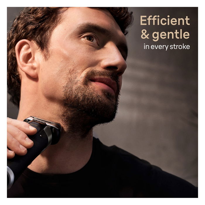 Braun Series 9 Pro+ Afeitadora y Cortapelos 9515s, Wet & Dry, 5 Cabezales, Tecnología Sonic, Carga Inalámbrica, Viaje, Metálico