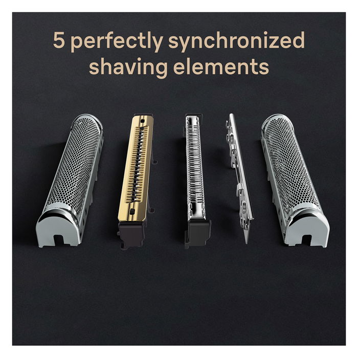 Braun Series 9 Pro+ Afeitadora y Cortapelos 9515s, Wet & Dry, 5 Cabezales, Tecnología Sonic, Carga Inalámbrica, Viaje, Metálico