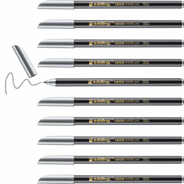 Edding Rotulador 1200 Plata Set de 10 Edding Rotulador 1200 Plata Set de 10