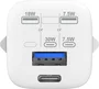 Vision TC-PUSBEU/30 Cargador de Pared Doble Puertos USB-C y USB-A 30W/18W con Carga Rápida Quick Charge 3.0 para Smartphone, Tableta y Portátil - Blanco