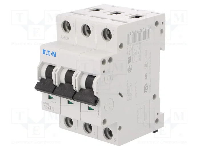 EATON ELECTRIC FAZ-Z4/3 Interruptor magnetotérmico 3 polos 4A 10kA EATON ELECTRIC FAZ-Z4/3 Interruptor magnetotérmico 3 polos 4A 10kA