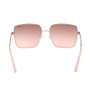 Guess Gafas de Sol GU7866 32F para Mujer - Montura Dorado Metal, Cristales Gradient Brown, Cuadradas, Calibre 60 mm, Patilla 140 mm