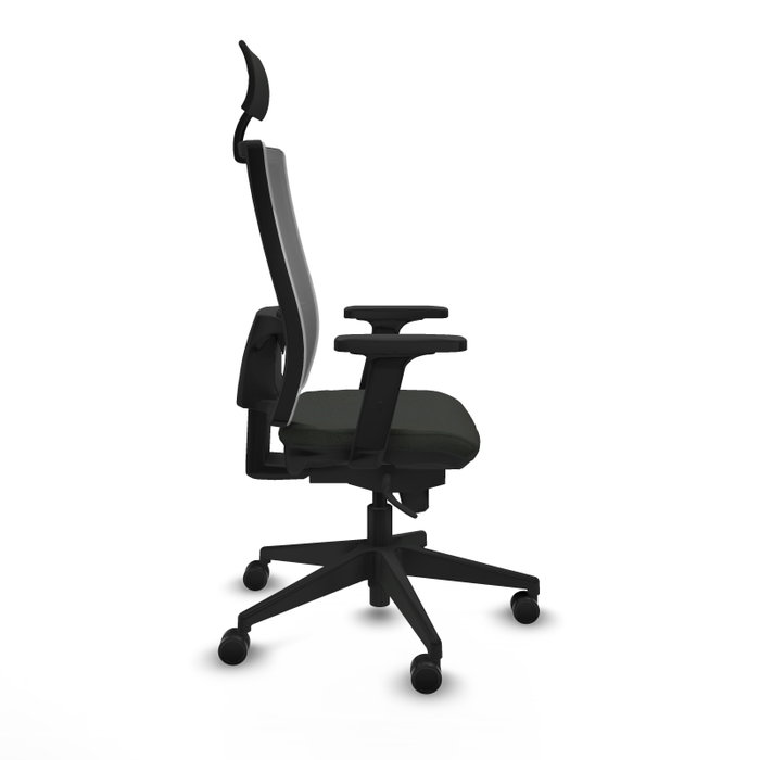 PIQUERAS Y CRESPO Silla de oficina Horna con mecanismo Sincro, Negro/Gris