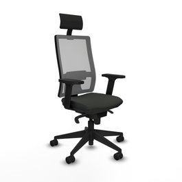 PIQUERAS Y CRESPO Silla de oficina Horna con mecanismo Sincro, Negro/Gris