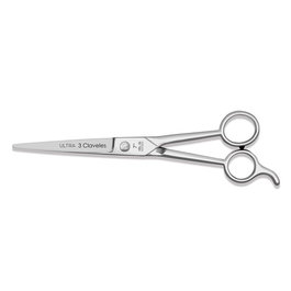 Tres Claveles Tijera Peluquero Ultra 7" Acero Inoxidable Filo Microdentado