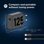 Motorola TurboPower 125W GaNFast Cargador de Pared Dual USB-C Negro