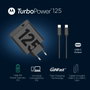 Motorola TurboPower 125W GaNFast Cargador de Pared Dual USB-C Negro