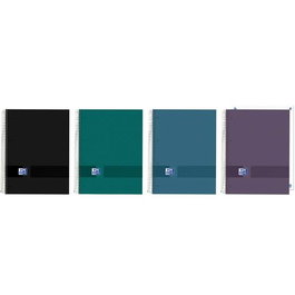 Oxford Cuaderno Espiral A5+ 120 Hojas Liso Microperforado - Pack de 5 Unidades (Set de 5)