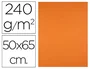 Liderpapel Cartulina Naranja 50x65 cm 240g/m2 Paquete de 25 Hojas