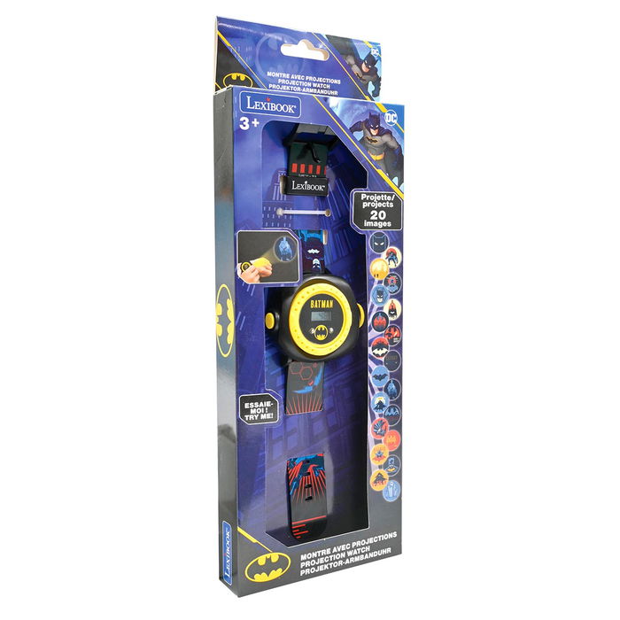 Lexibook Reloj Digital Batman DMW050BAT Proyector con Mensajes Secretos +3 Años