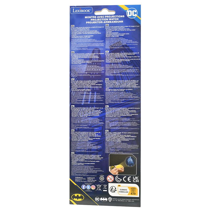 Lexibook Reloj Digital Batman DMW050BAT Proyector con Mensajes Secretos +3 Años