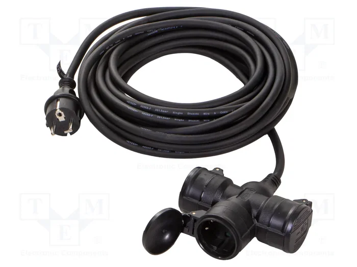 GOOBAY Prolongador de alimentación H05RR-F 3G1,5mm2 10m Negro GOOBAY Prolongador de alimentación H05RR-F 3G1,5mm2 10m Negro