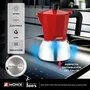 Monix Cafetera Italiana Induction Inox M863106, 6 Tazas, Rojo