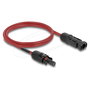 DeLOCK Cable Solar DL4 4 mm² de Macho a Hembra, 1 m, Rojo/Negro
