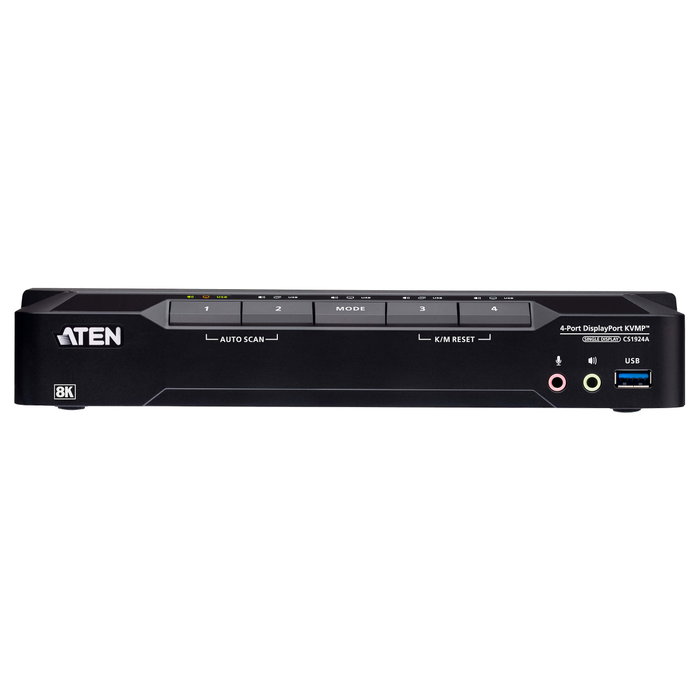 ATEN CS1924A Conmutador KVMP™ de 4 puertos USB 3.0 y DisplayPort 8K ATEN CS1924A Conmutador KVMP™ de 4 puertos USB 3.0 y DisplayPort 8K