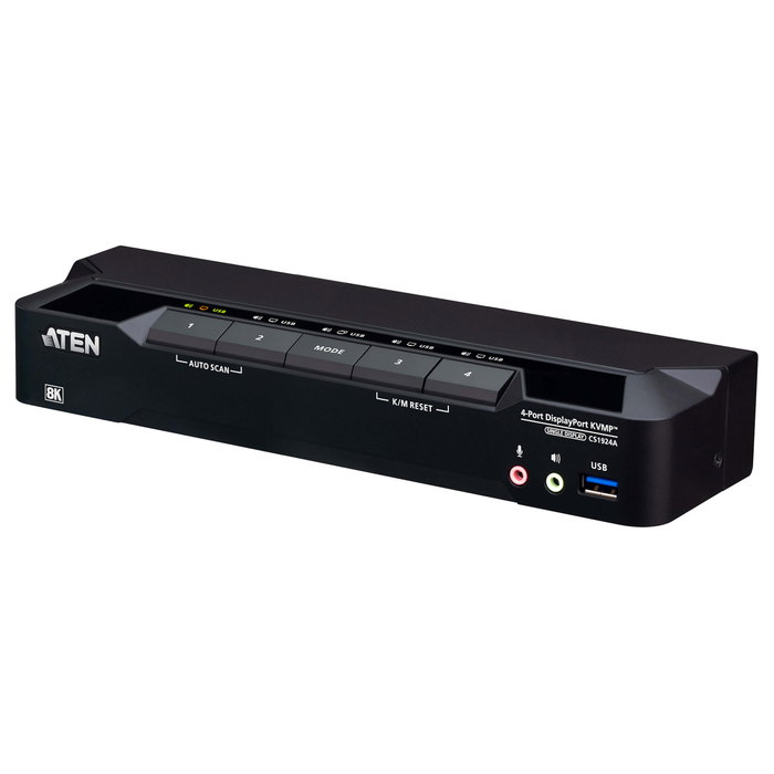 ATEN CS1924A Conmutador KVMP™ de 4 puertos USB 3.0 y DisplayPort 8K ATEN CS1924A Conmutador KVMP™ de 4 puertos USB 3.0 y DisplayPort 8K