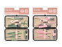 BERILO Estuche Set Pedicura Uñas Mujer Surtido 2 Colores (Rosa + Verde) de 12 Unidades