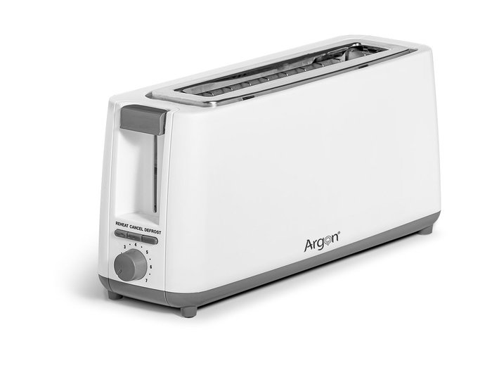 Argon Tostadora Simple Larga Blanco Mate 900W 38x17x11 cm (Set de 6)