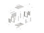 Lanberg Armario Mural Rack 19" 6U 540x350 Gris Puerta Cristal